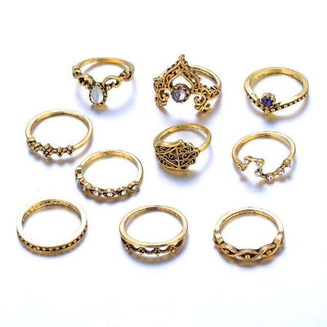 Vintage Chanel 3 Stack Strass CC Ring Set – The Tiny Dinostore