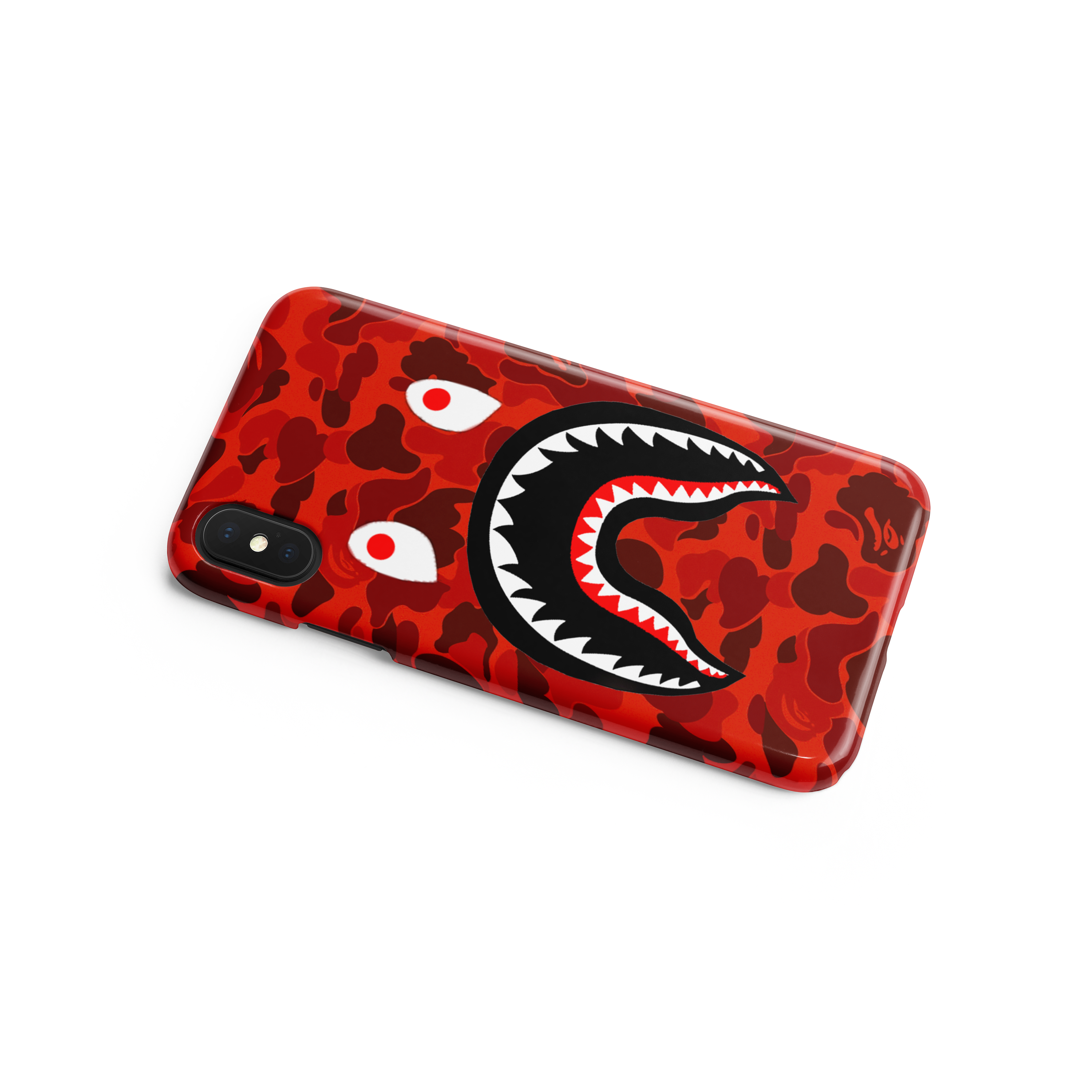 Red Camo Shark Mouth iPhone Case – Encasely