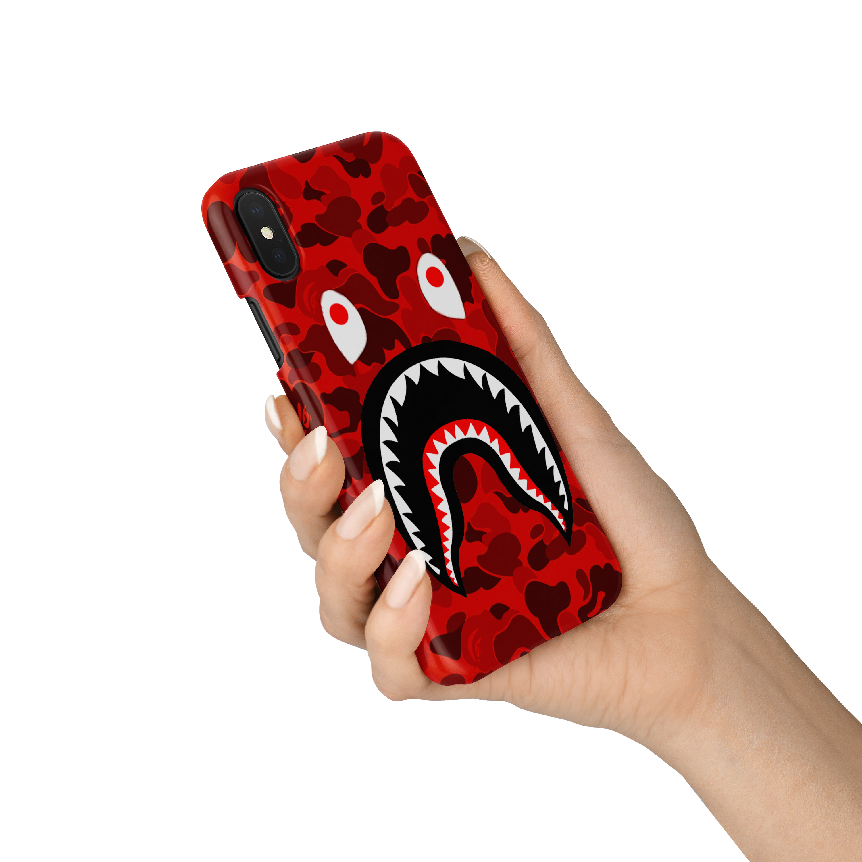 Red Camo Shark Mouth iPhone Case – Encasely